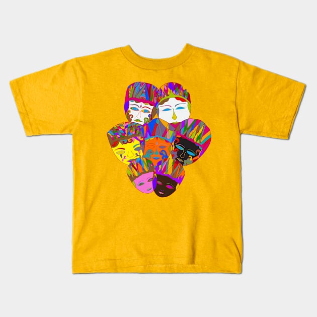 batik Kids T-Shirt by tebulation